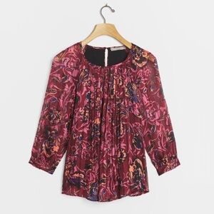 NWT Anthro Daniel Rainn Marilla Pintucked Blouse